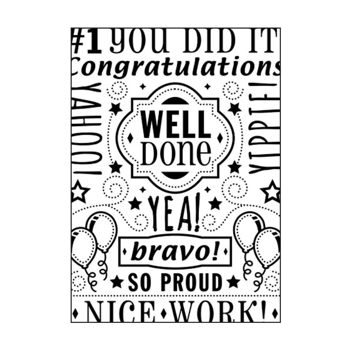 Embossing Folder Congratulations