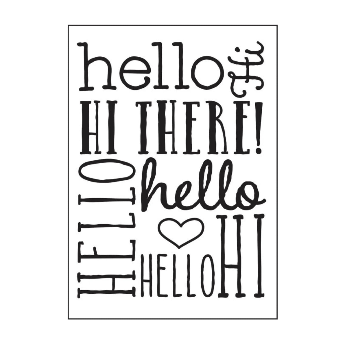 Embossing Folder Hello