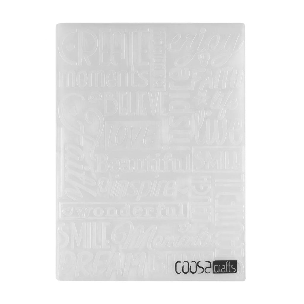 Embossing Folder Inspirerende Quotes