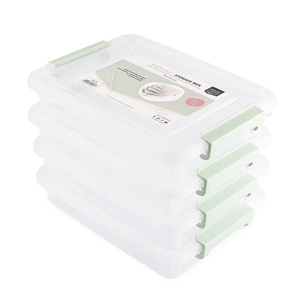 Opbergbox Stapelbaar A4 set van 4