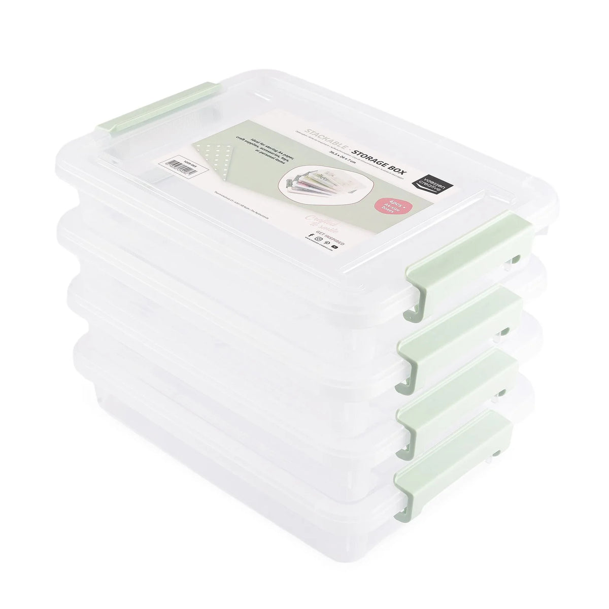 Opbergbox Stapelbaar A4 set van 4