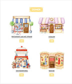 Cozy Shops Schilderen in Aquarel