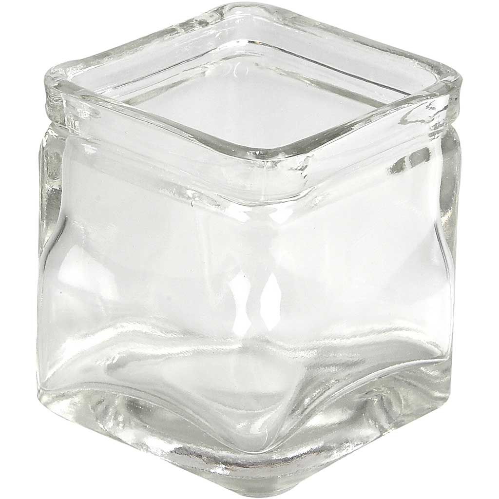 Glazen pot vierkant