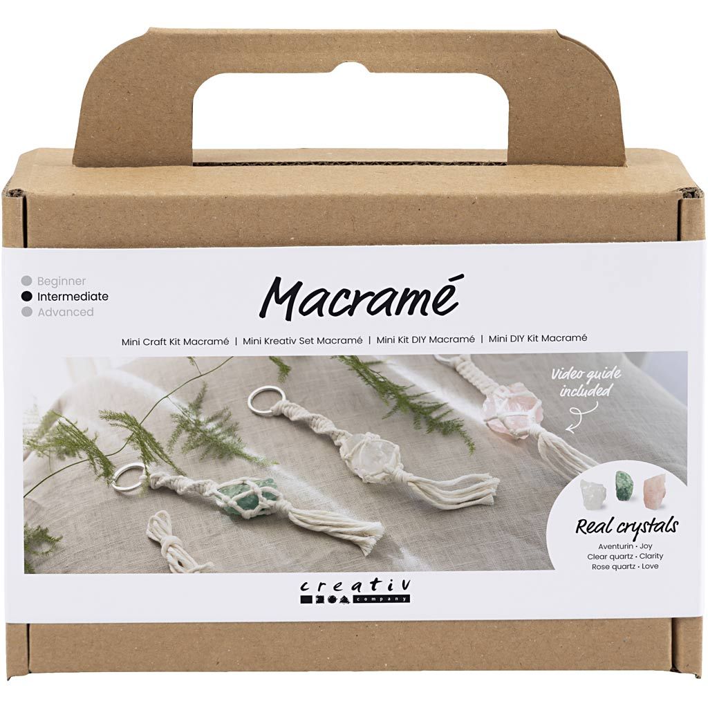Hobbyset Macramé Sleutelhangers met Kristallen