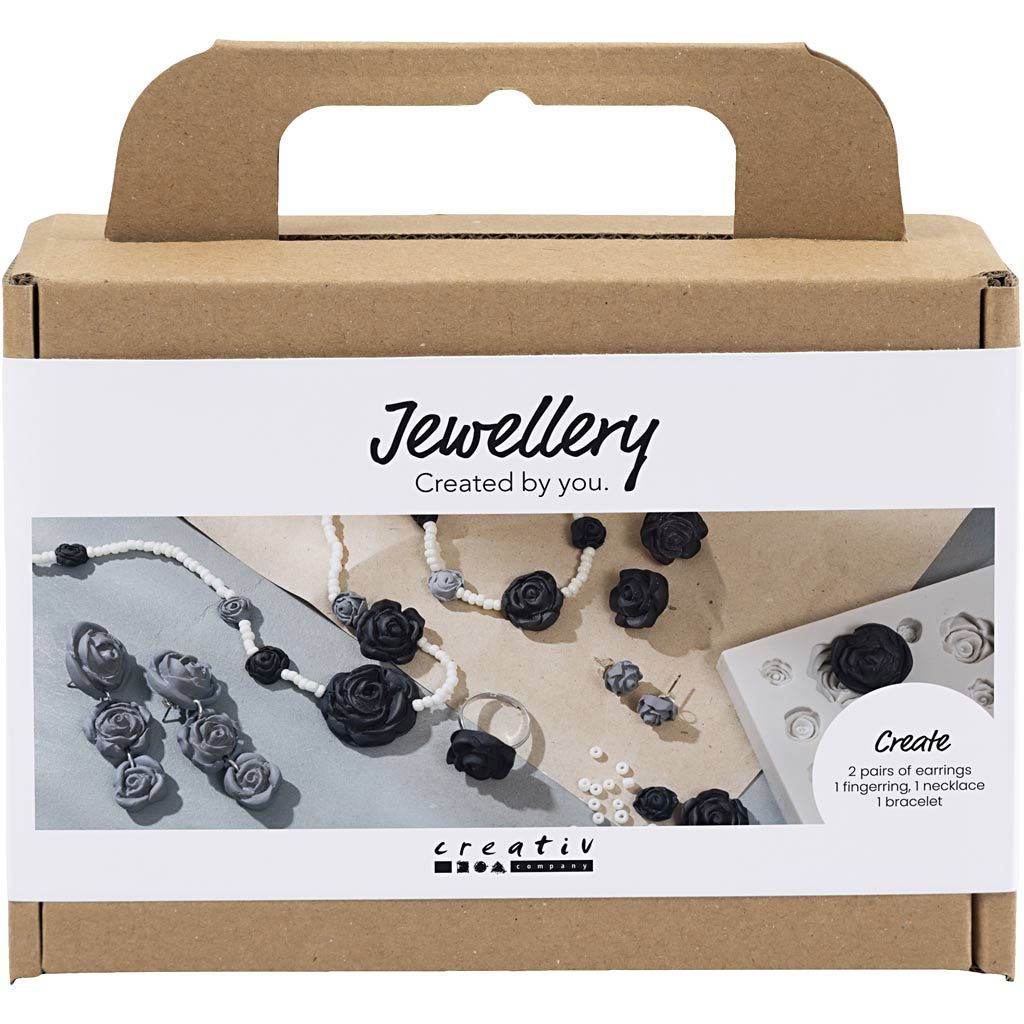 Hobbyset Sieraden Zwart-witte rozen