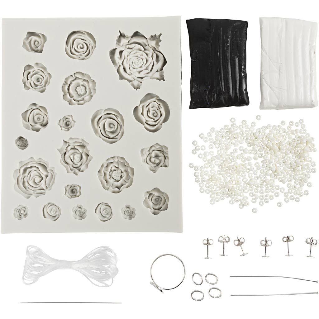 Hobbyset Sieraden Zwart-witte rozen
