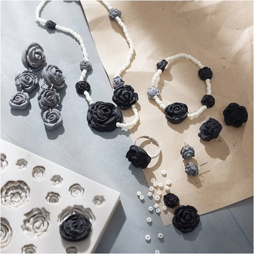 Hobbyset Sieraden Zwart-witte rozen