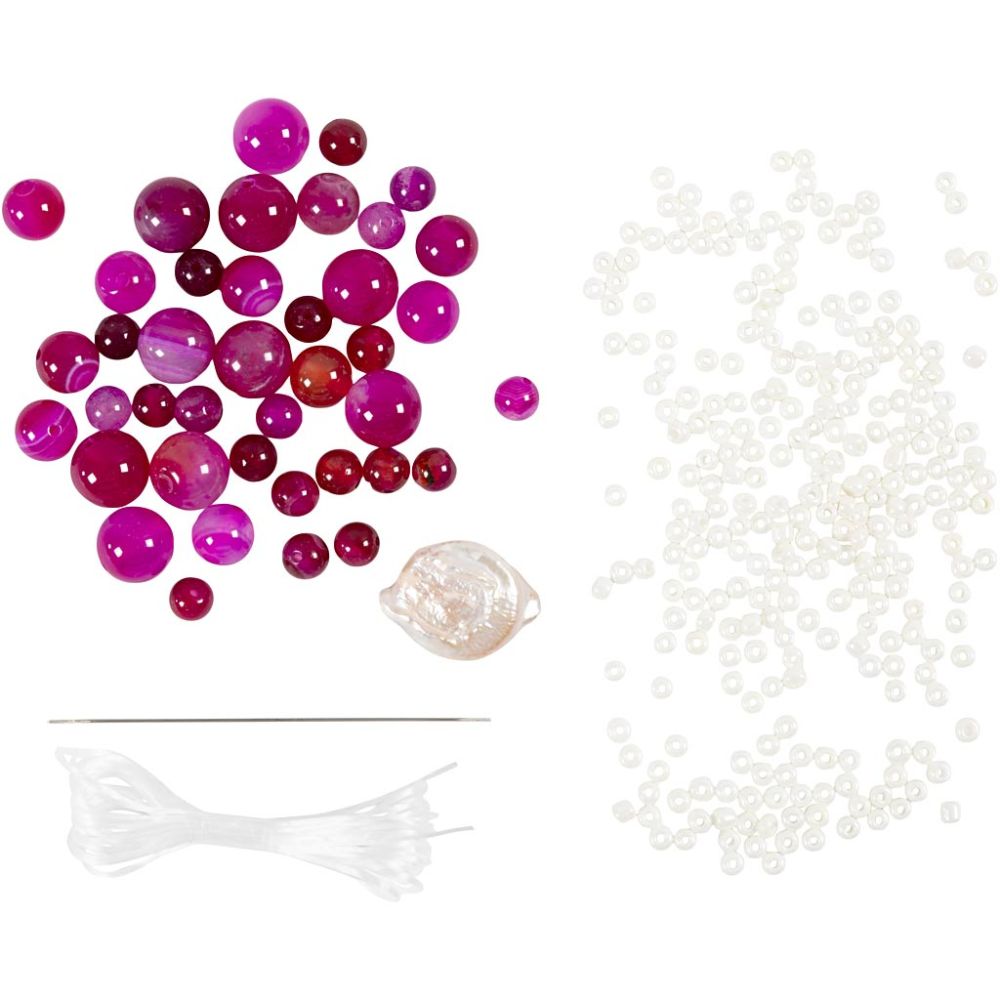 Hobbyset Sieraden Roze agaat