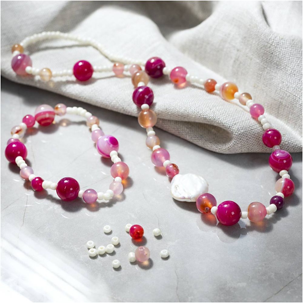 Hobbyset Sieraden Roze agaat