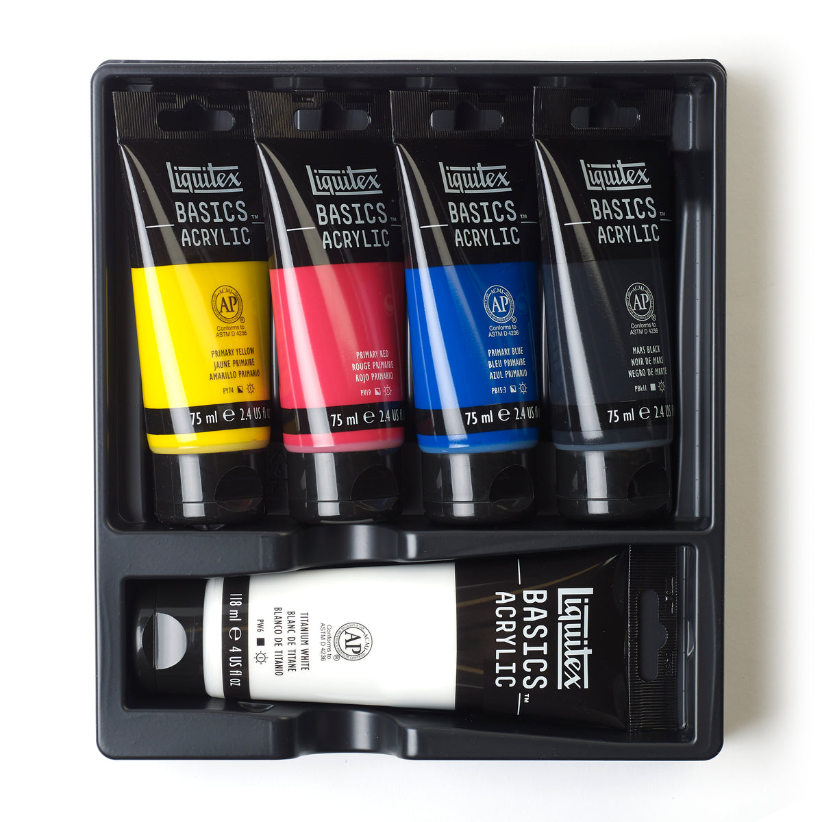 Liquitex Basics set 4x75 ml + 118 ml