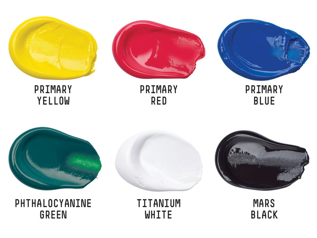 Liquitex Basics set 6x22ml primaire kleuren