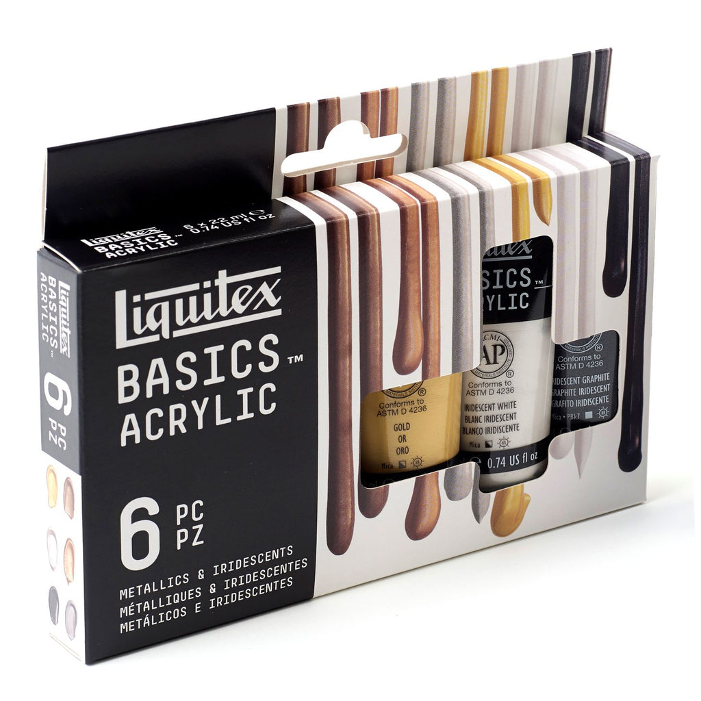 Liquitex Basics set 6x118ml metallics