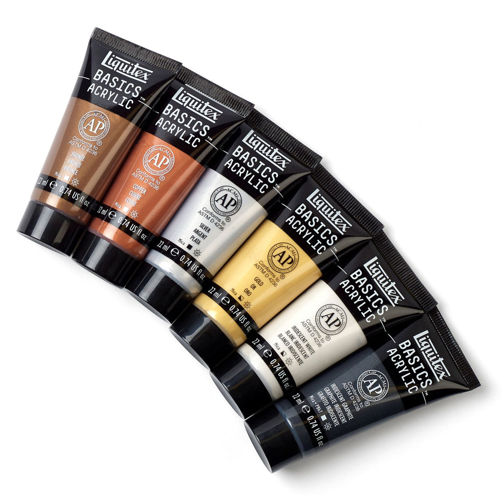 Liquitex Basics set 6x118ml metallics