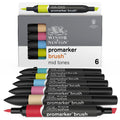 Promarker Brush Mid Tones Set (6 stuks)