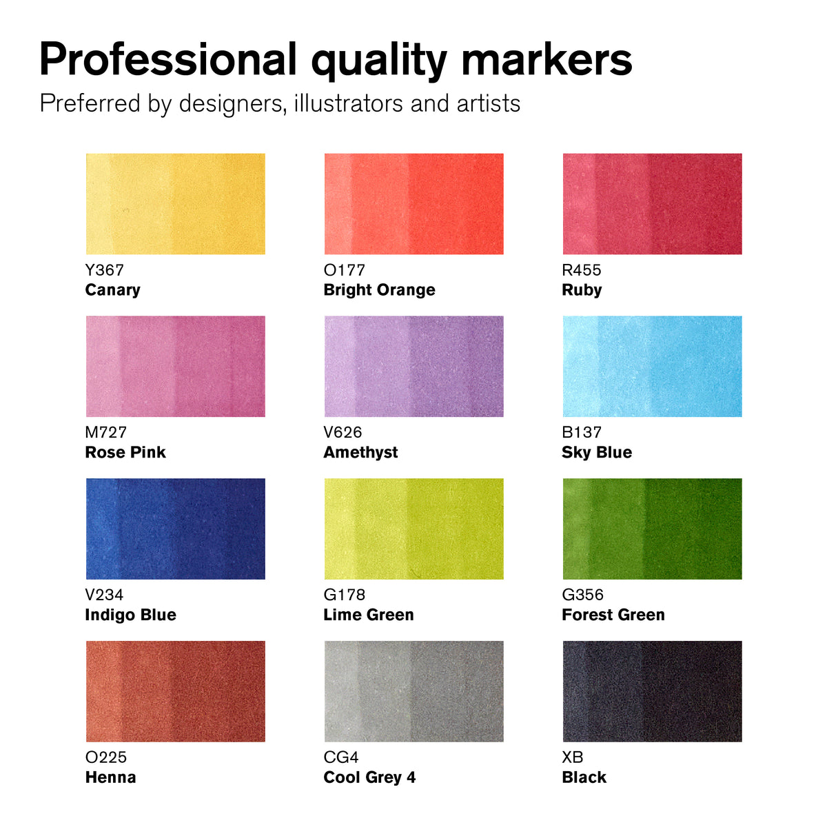 Promarker Set 1 (12 + 1 stuks)
