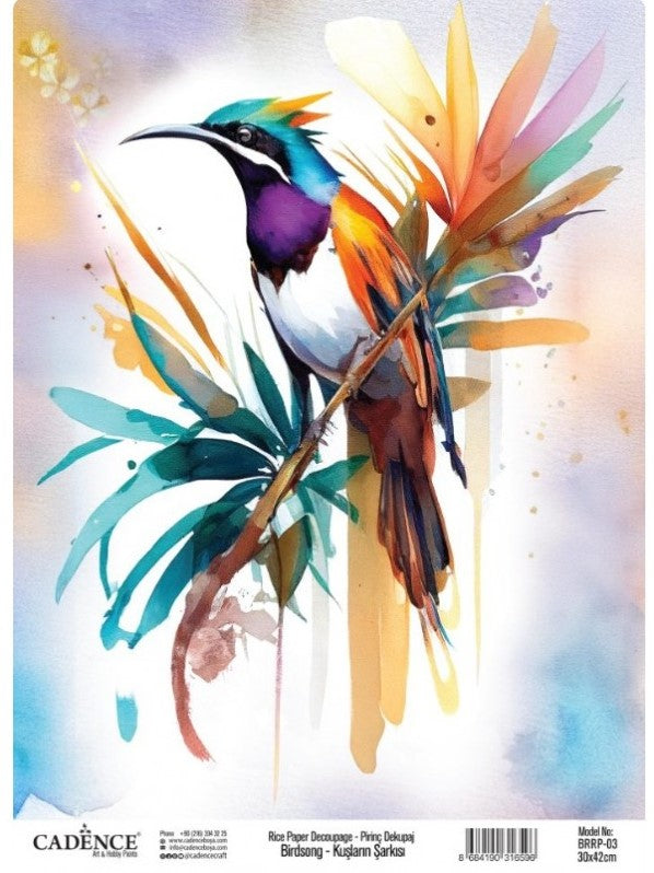 Birdsong Rijstpapier Tropische Vogel