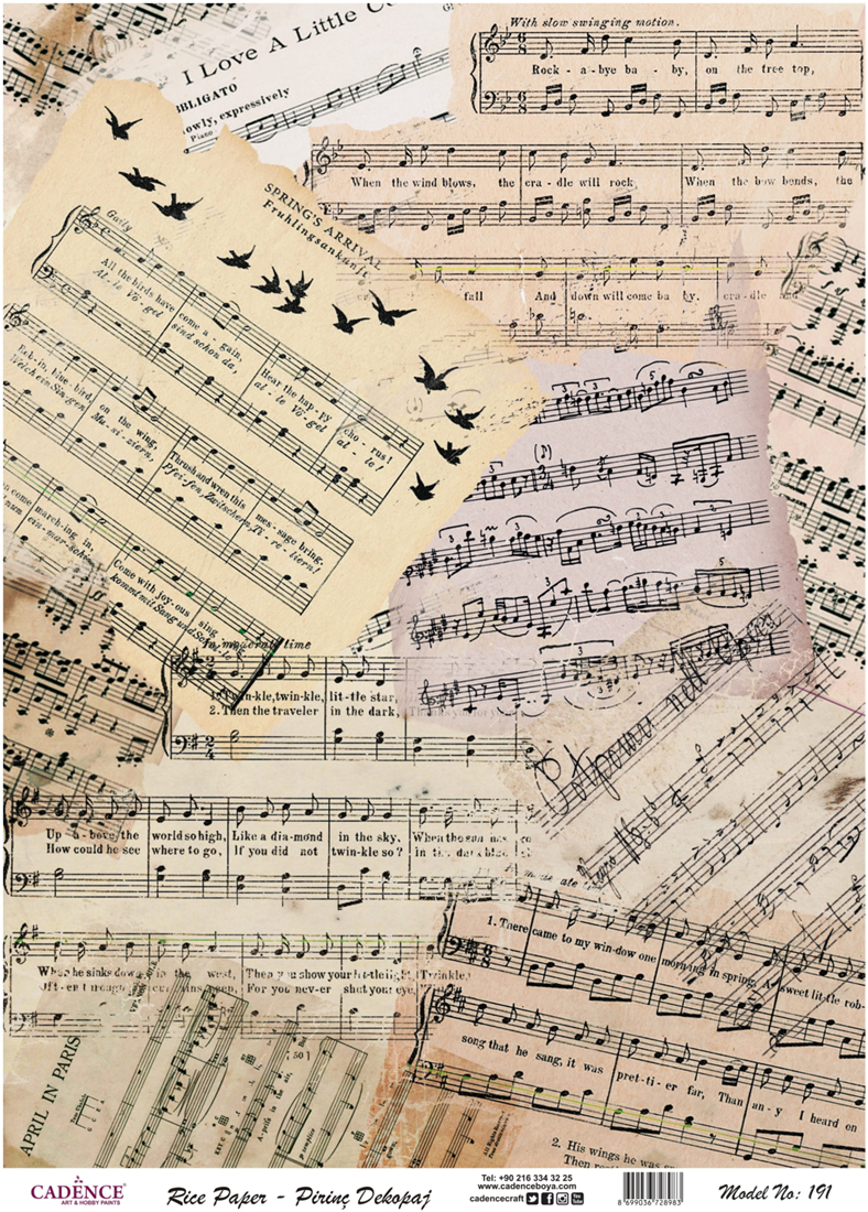 Rijstpapier Bladmuziek
