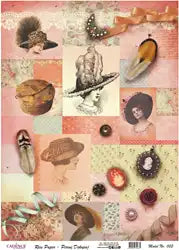 Rijstpapier Vintage Ladies