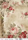 Rijstpapier Sepia Rozen