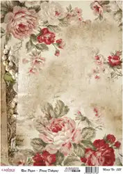 Rijstpapier Sepia Rozen