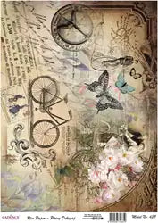 Rijstpapier Vintage Fiets
