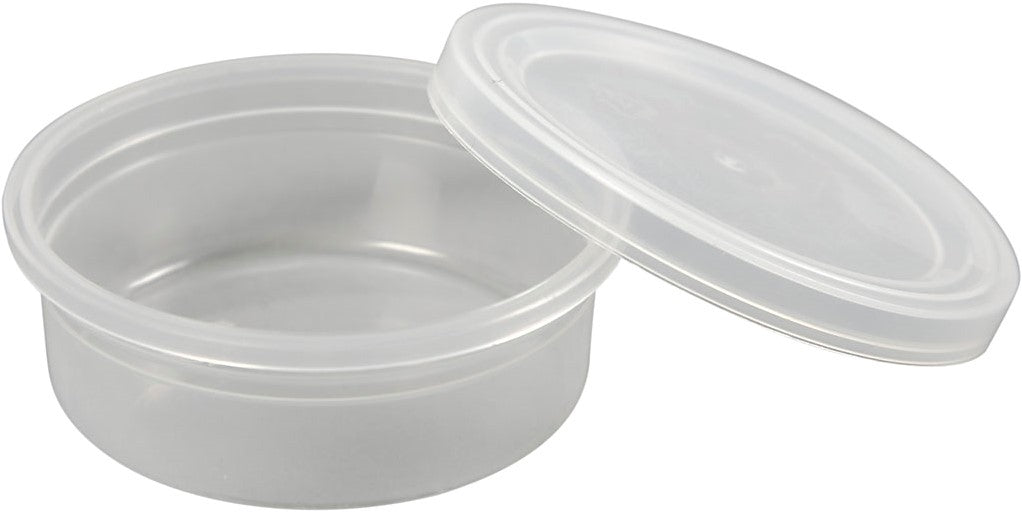 Plastic potjes met deksel