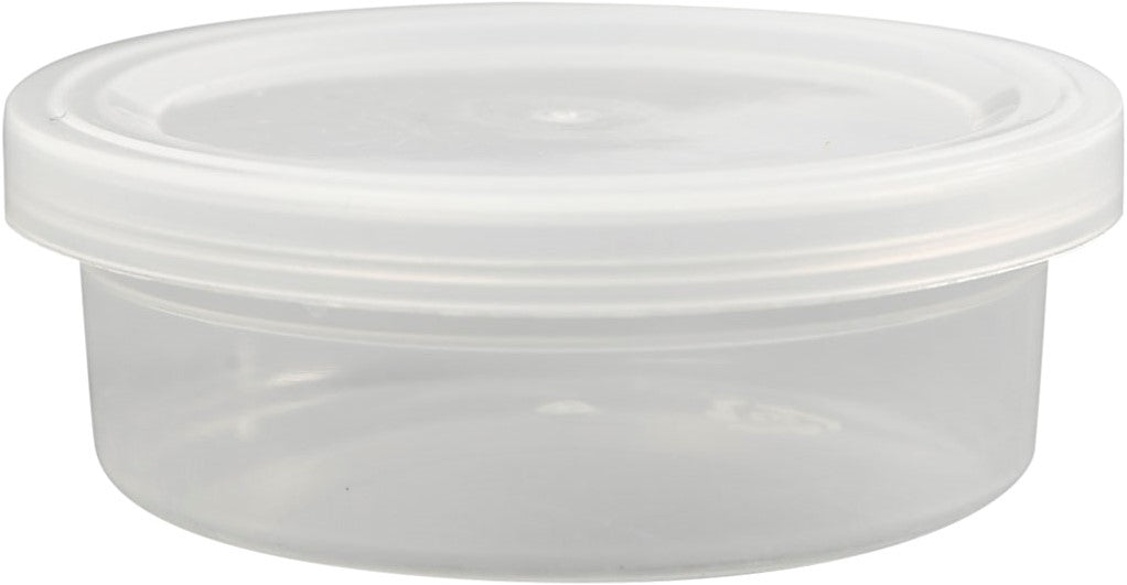 Plastic potjes met deksel