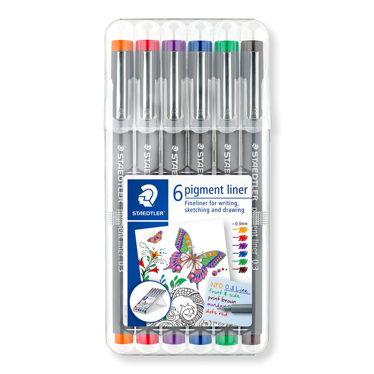 Pigment Liner 308 set gekleurd