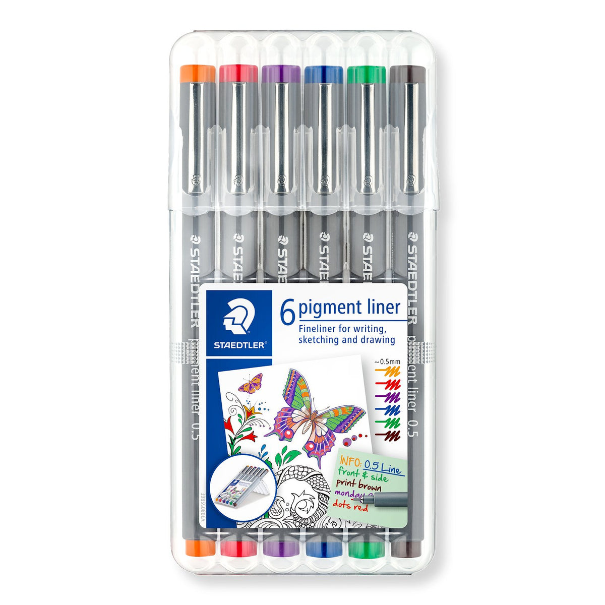 Pigment Liner 308 set gekleurd