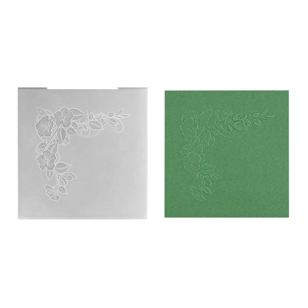 Embossing Folder Hoek Bloemen