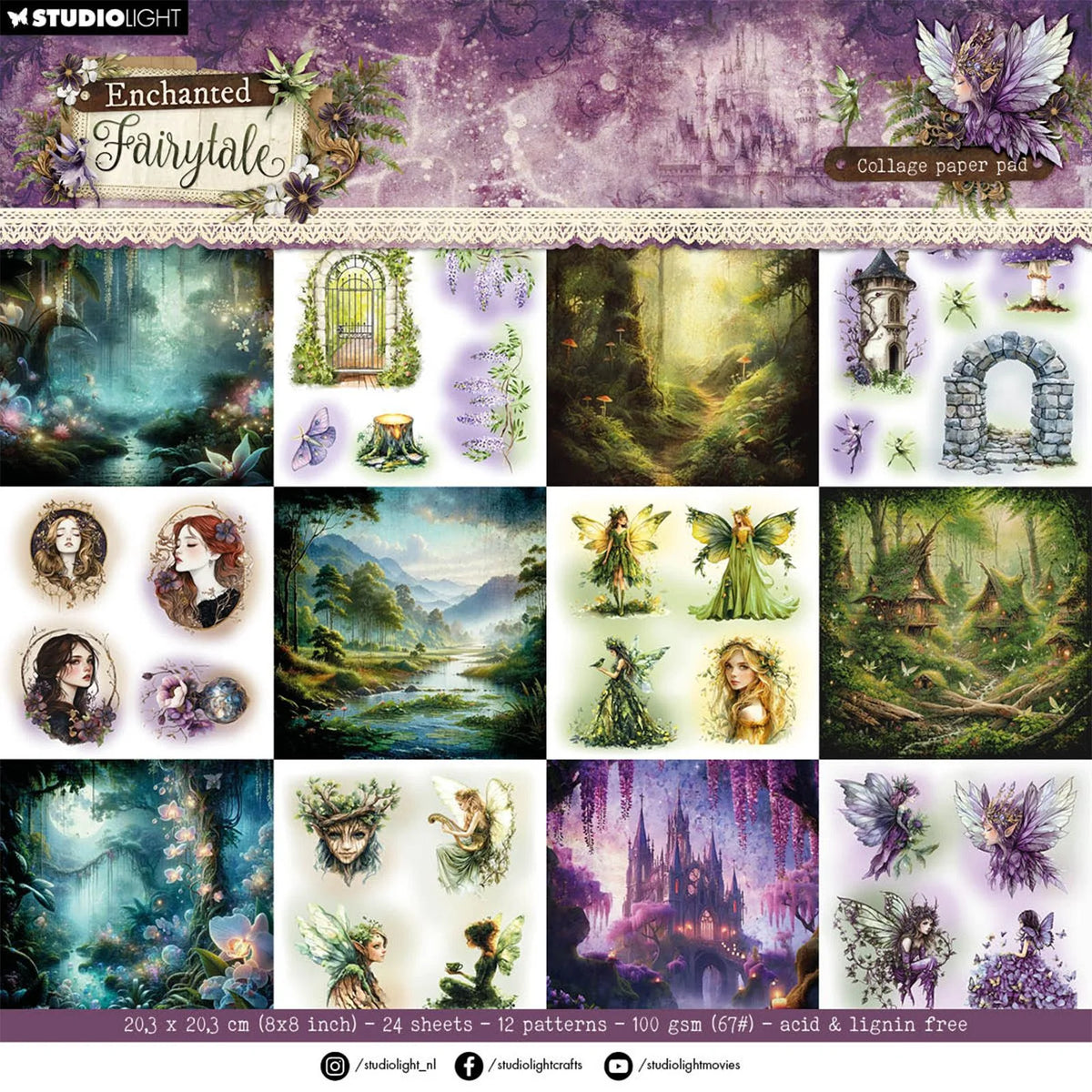 Collage Paper Pad Enchanted Fairytale