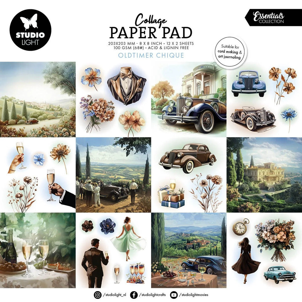 Collage Paper Pad Oldtimer Chique