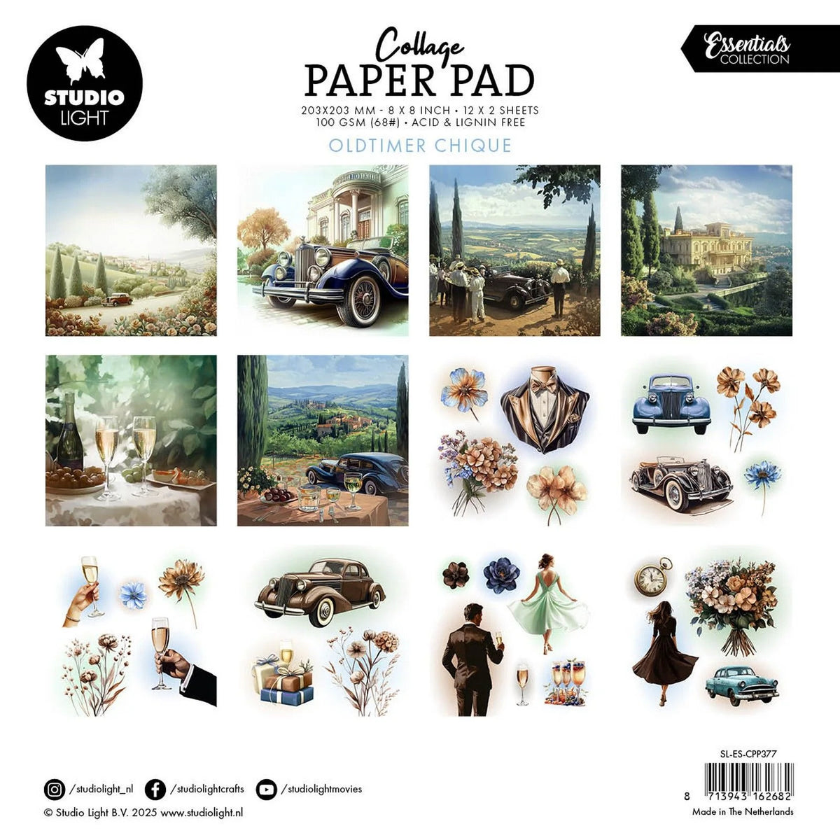 Collage Paper Pad Oldtimer Chique