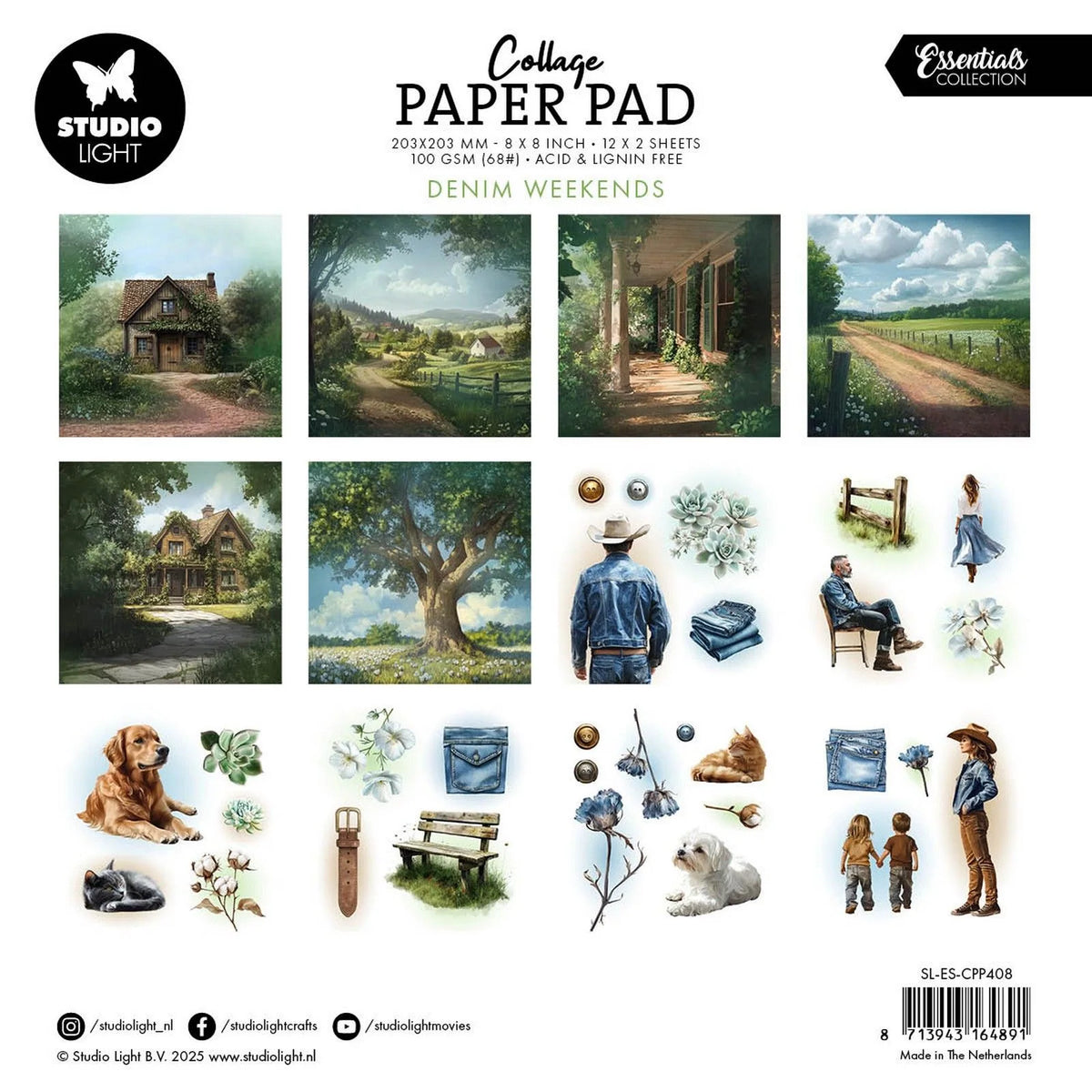 Collage Paper Pad Denim Weekends