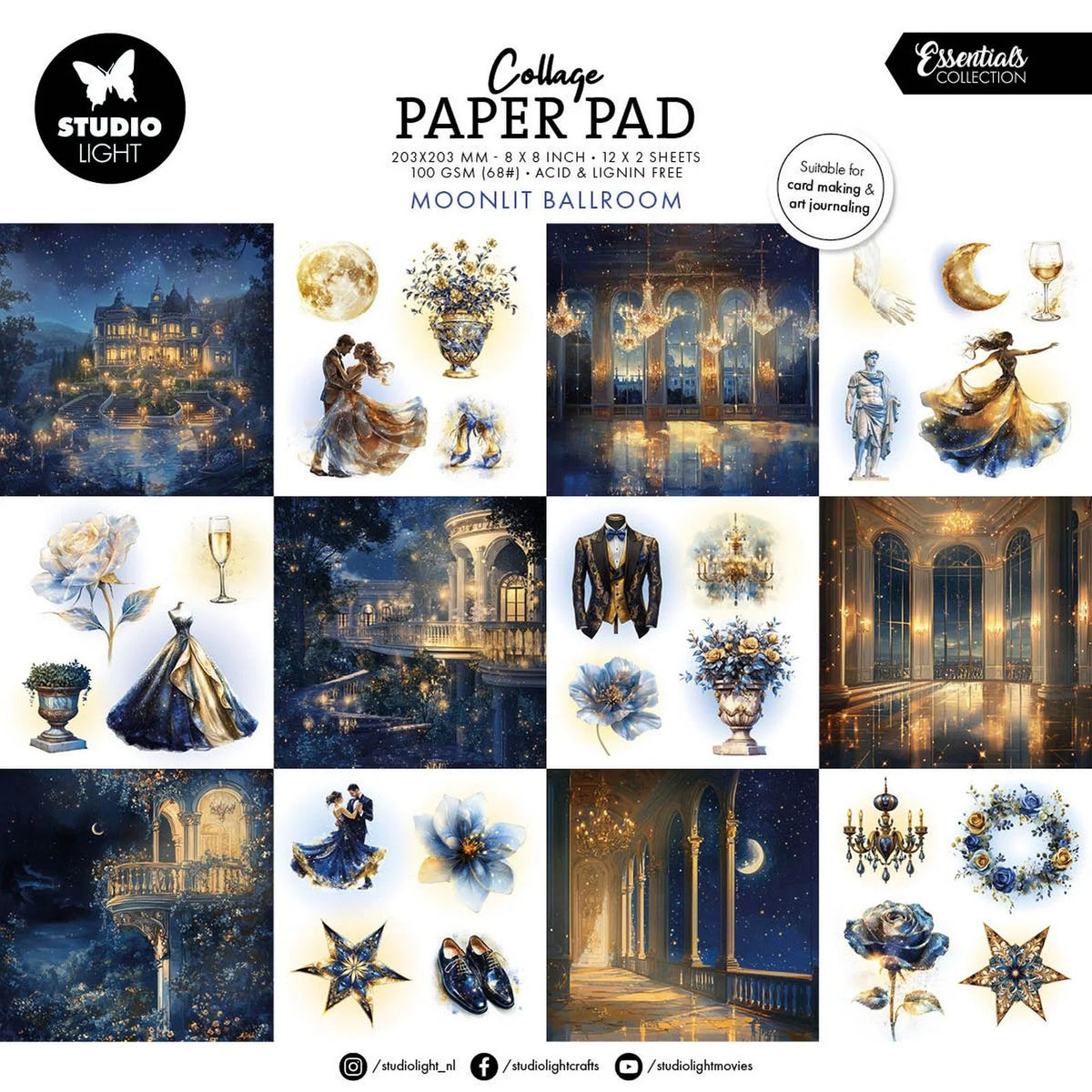 Collage Paper Pad Moonlit Ballroom