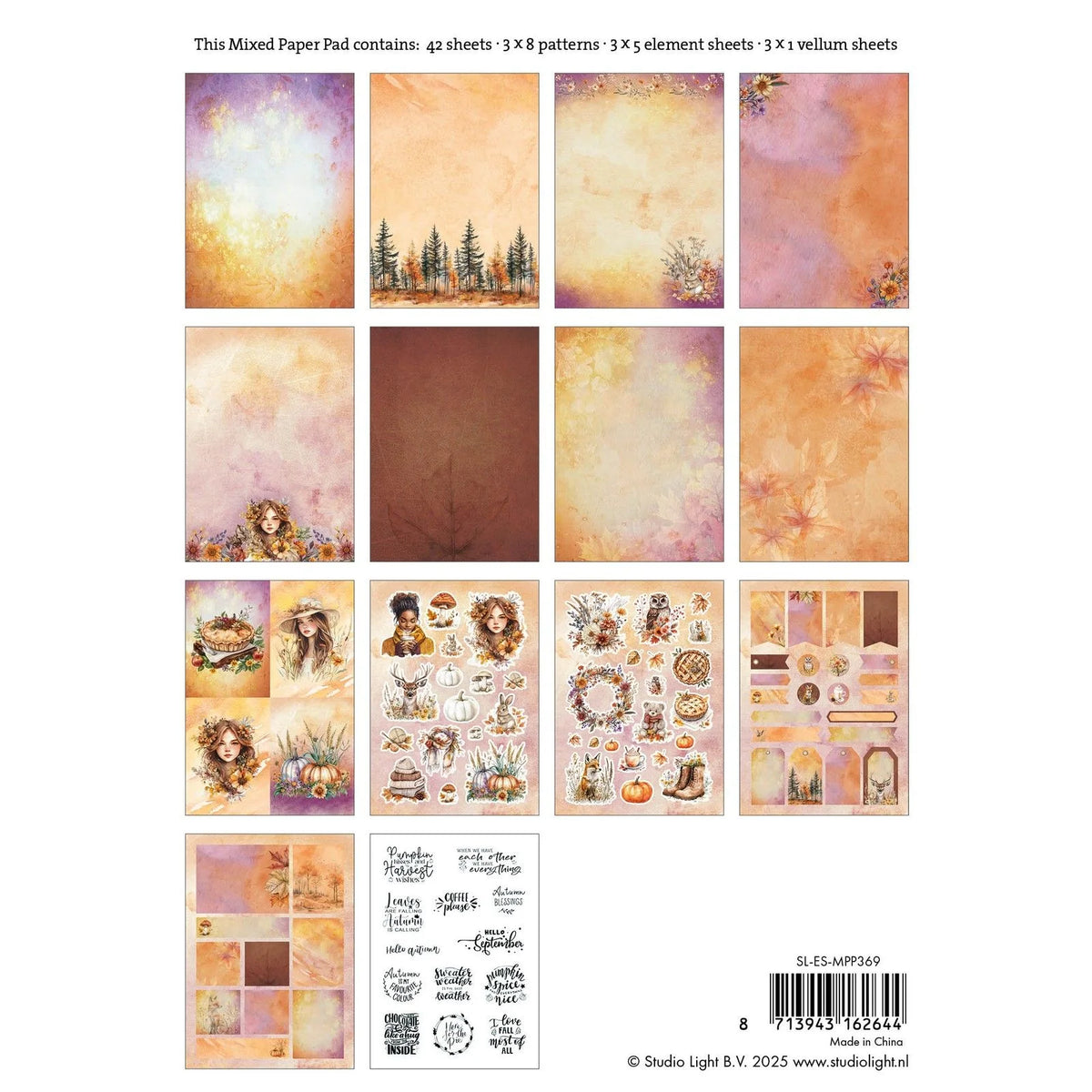Mixed Paper Pad Cozy Autumn