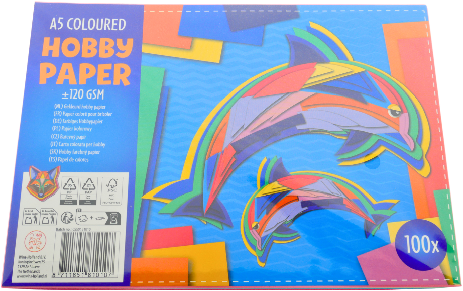 Gekleurd papier mix set