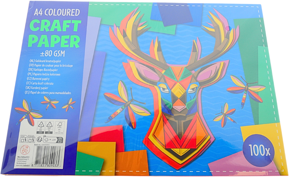 Gekleurd papier mix set